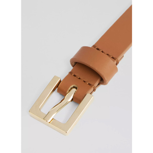 LK Bennett Clover Leather Square Buckle Belt